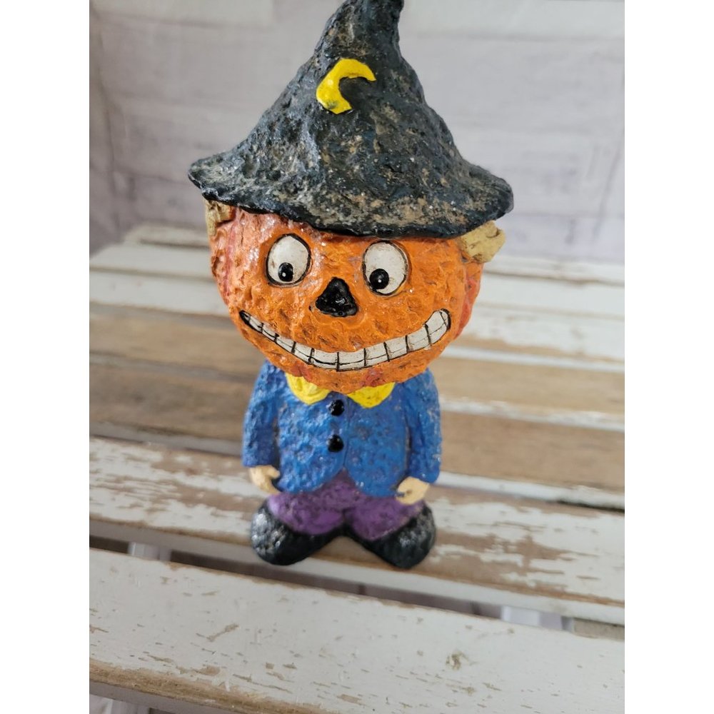 Pumpkin scarecrow bobblehead Halloween steampunk home decor kitchen